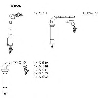 BREMI 600/297 Ignition Cable Kit